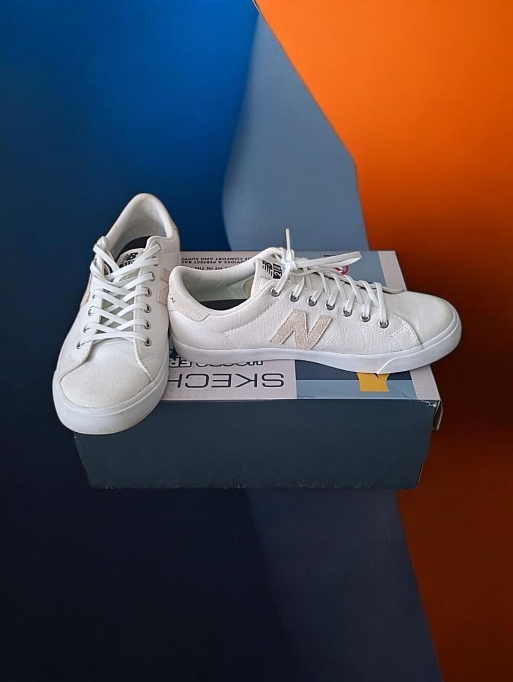 New Balance Women's White Low-Top Canvas Sneakers